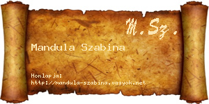 Mandula Szabina névjegykártya